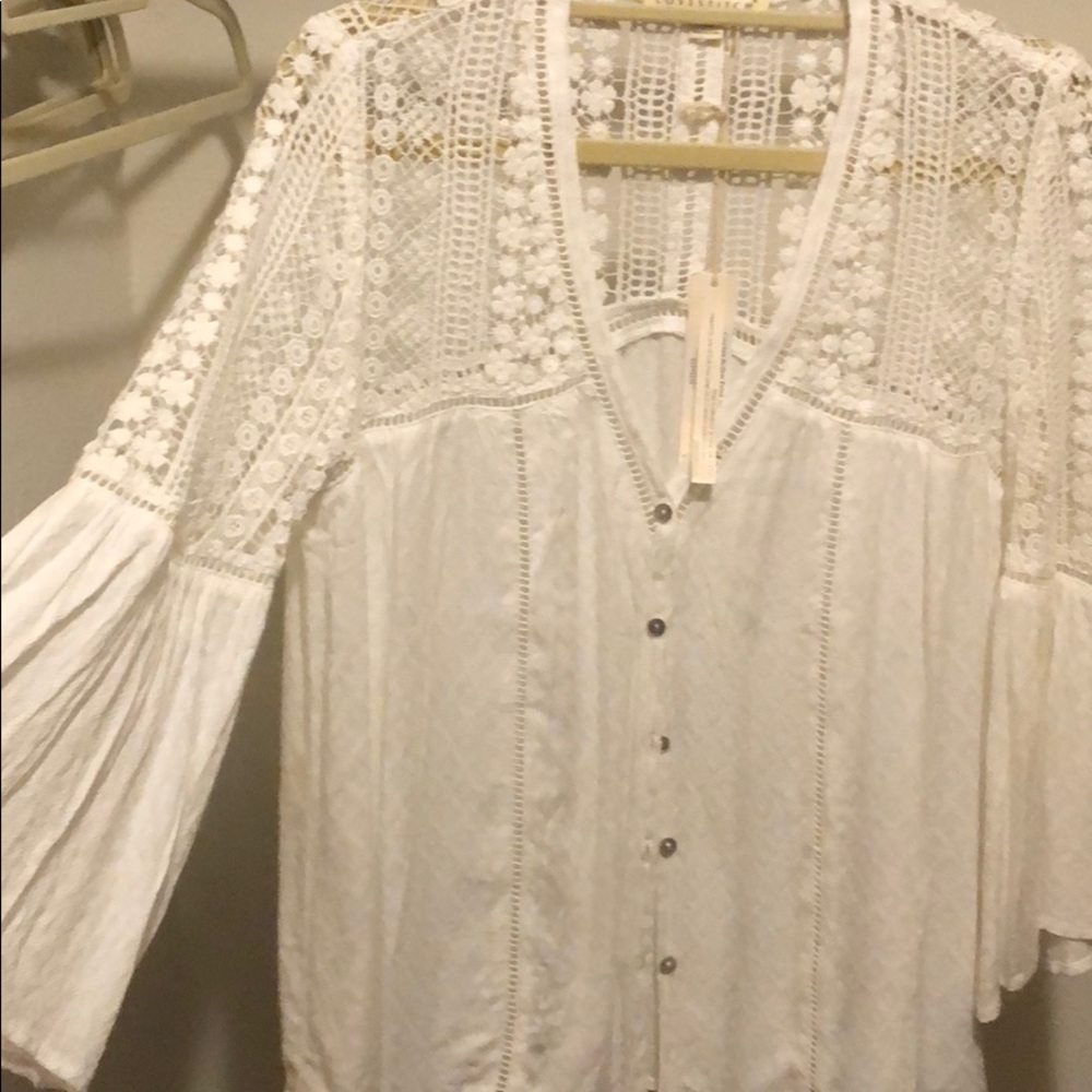 Lovestitch crochet button front top